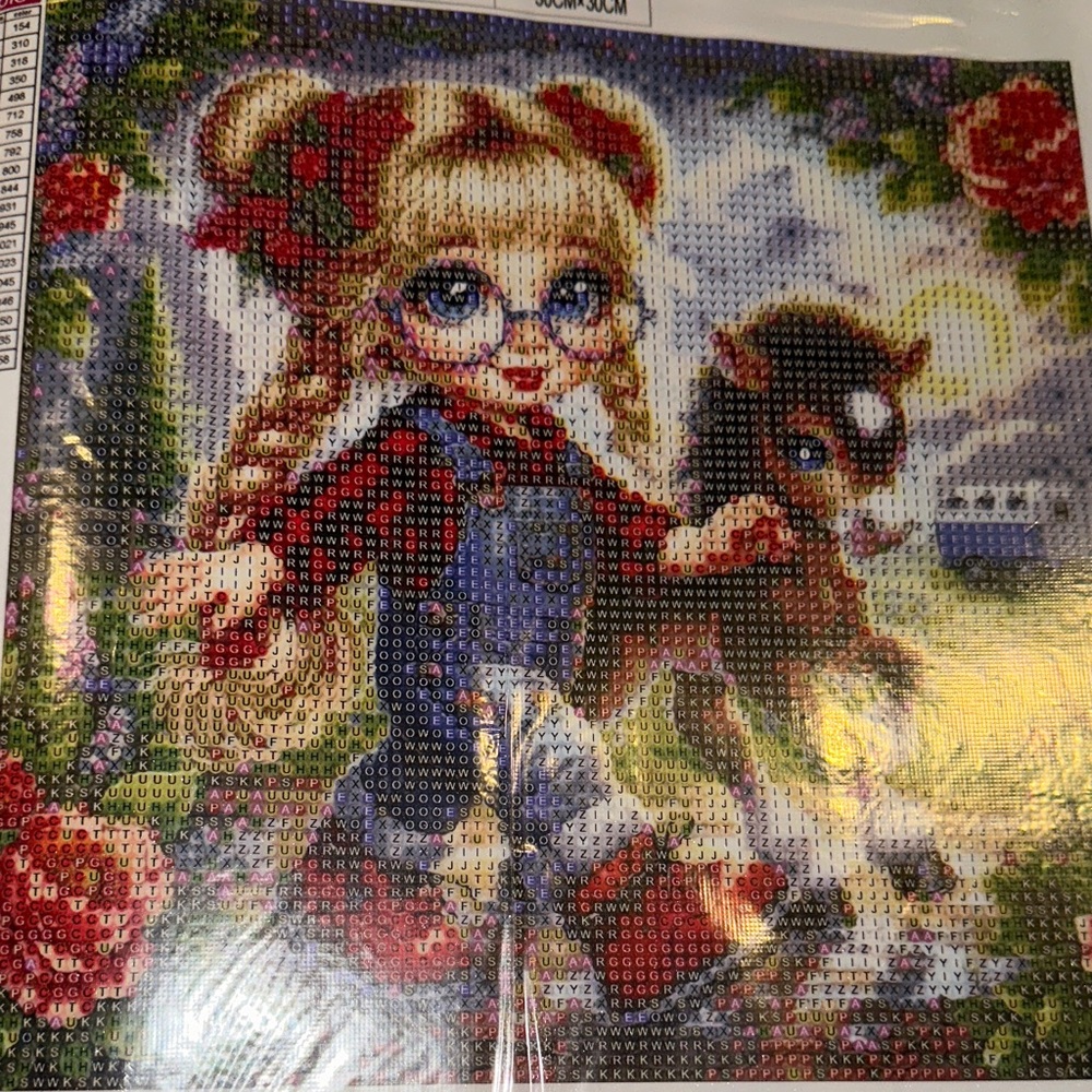 Host Support Diamond Art Kit Cute LittleGirl with Her Pony